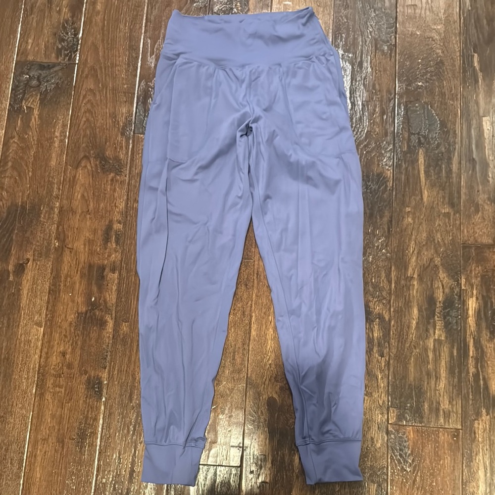 Blue Leggings with Relaxed Fit and High Waist